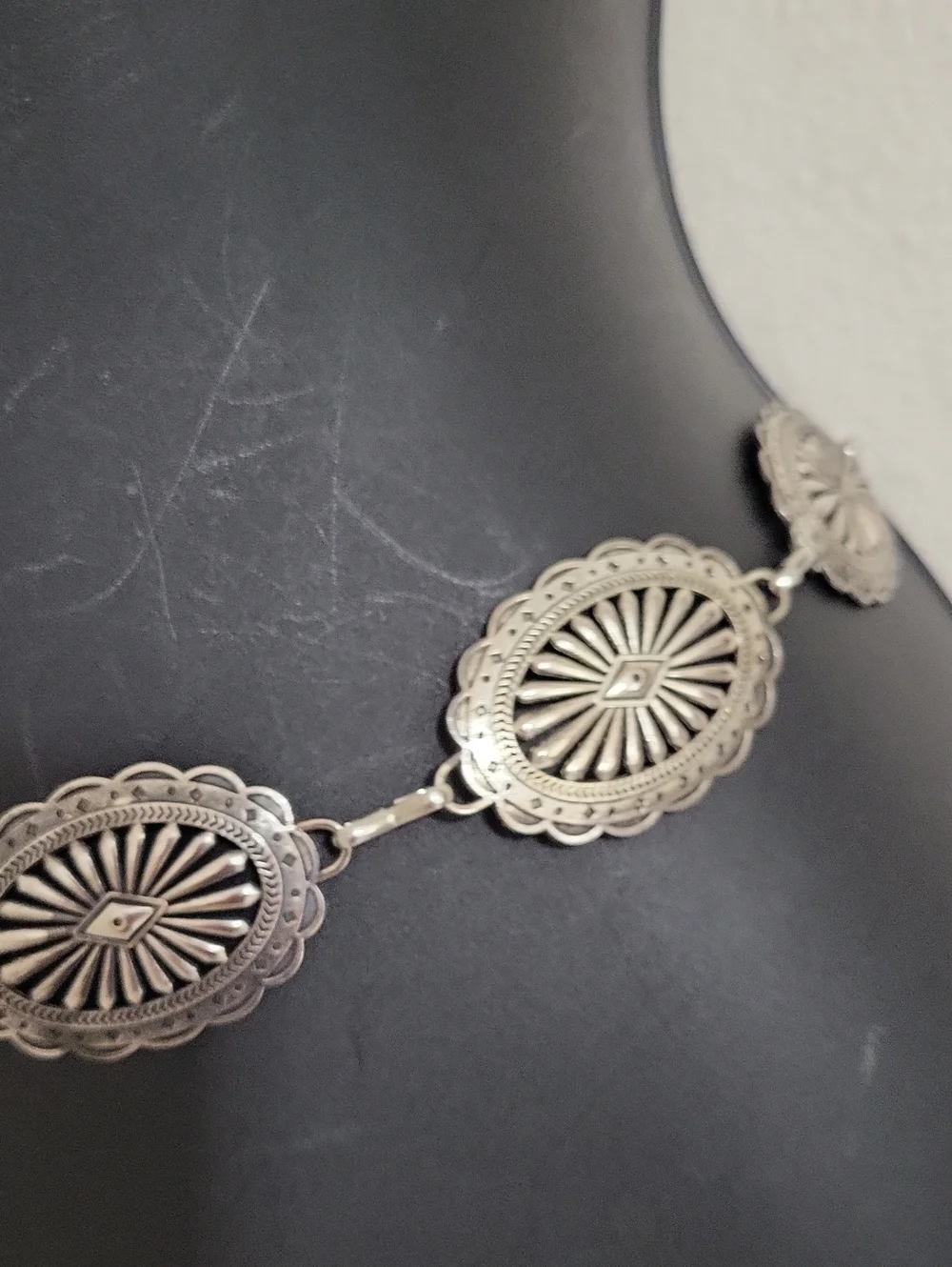 Silver Concho Link Waist Belt - Women's Accessory